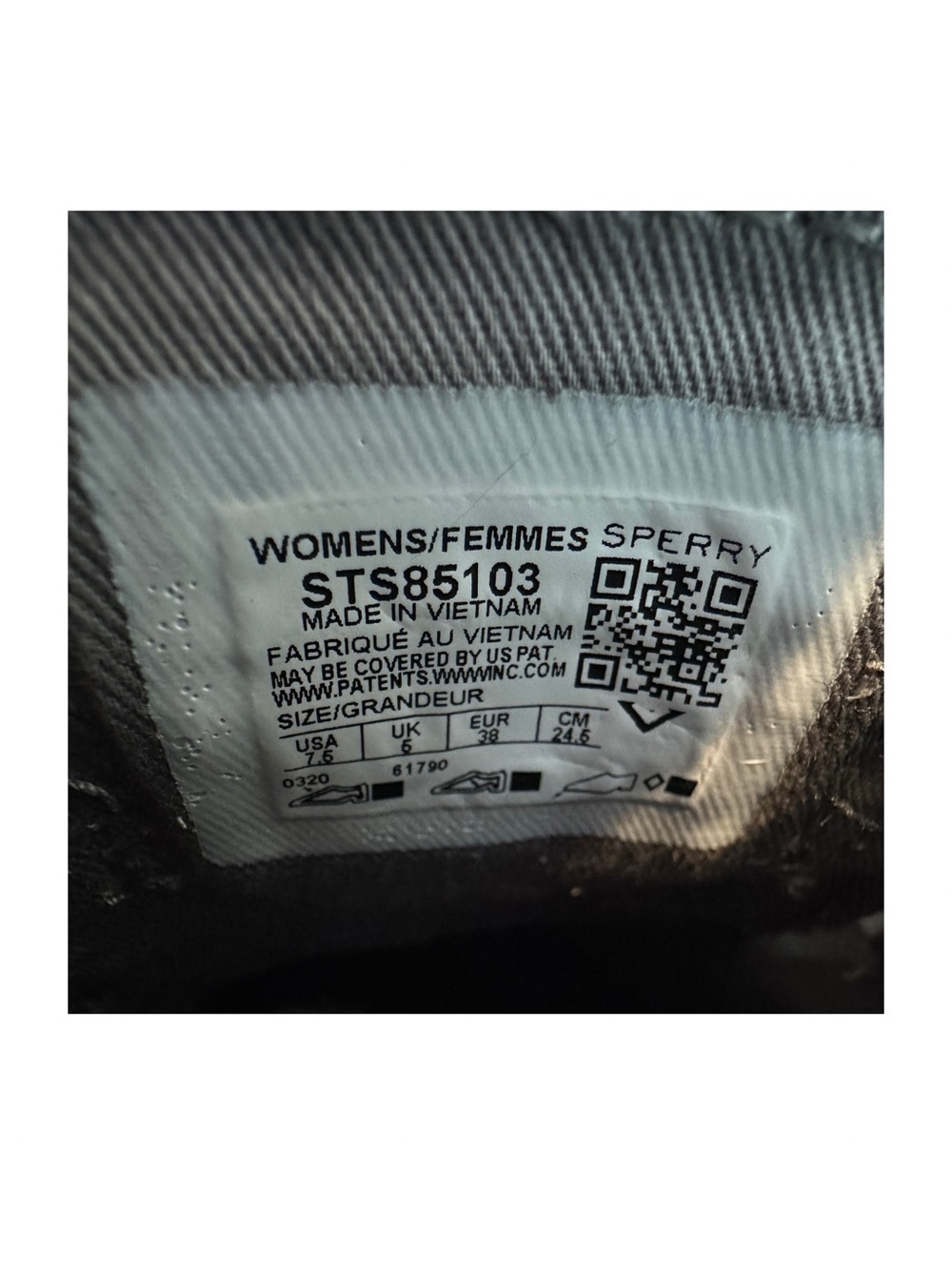 Sperry Low-Top Canvas Sneakers in Light Gray and White - Size 7.5 - Picture 4 of 6